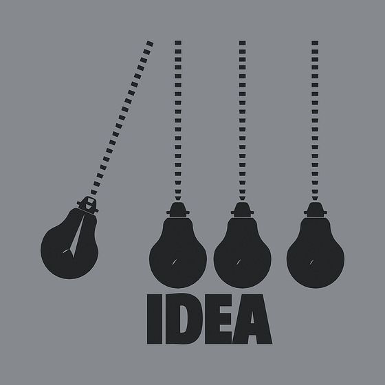 Elegant Low-Poly Idea Bulb 3D model