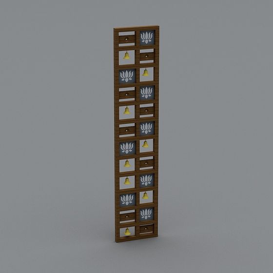 Zen-Inspired Bookshelf 3D model