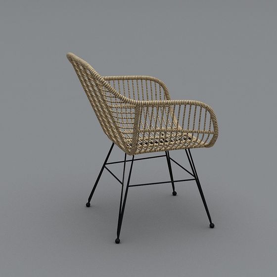 Elegant Woven Chair 3D model