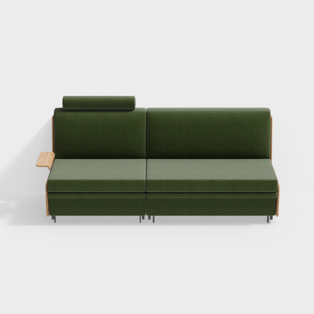 Building block sofa bed-2090 model-olive green