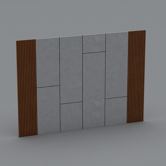 Stylish Low-Poly Wall Panel 3D model