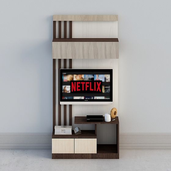 Modern TV Cabinet 3D model for Versatile Use