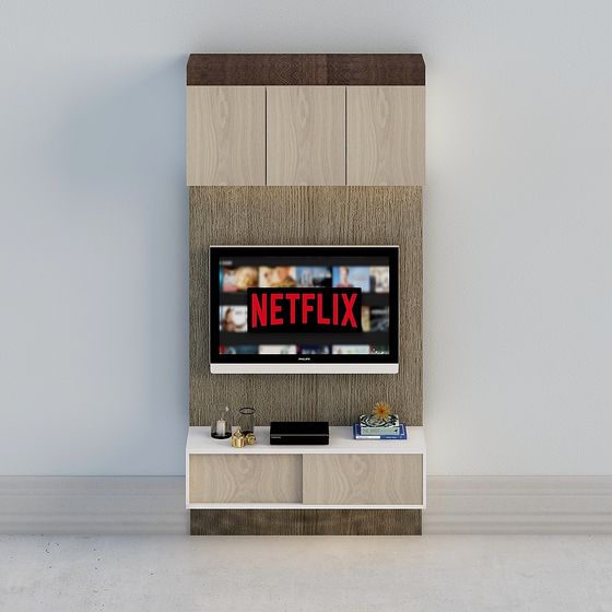 Stylish Low-Poly TV Cabinet 3D model