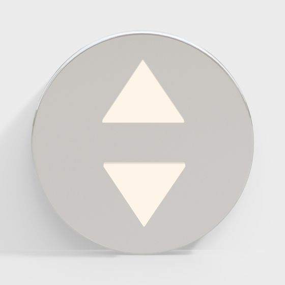 Sleek Low-Poly Round Button 3D model