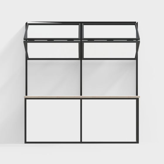 Stylish Urban Window Frame 3D model