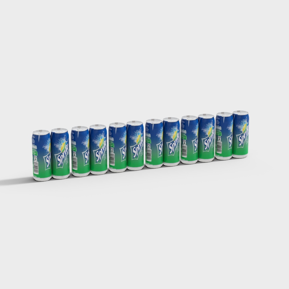 Vibrant Sprite Can 3D model for Creative Projects