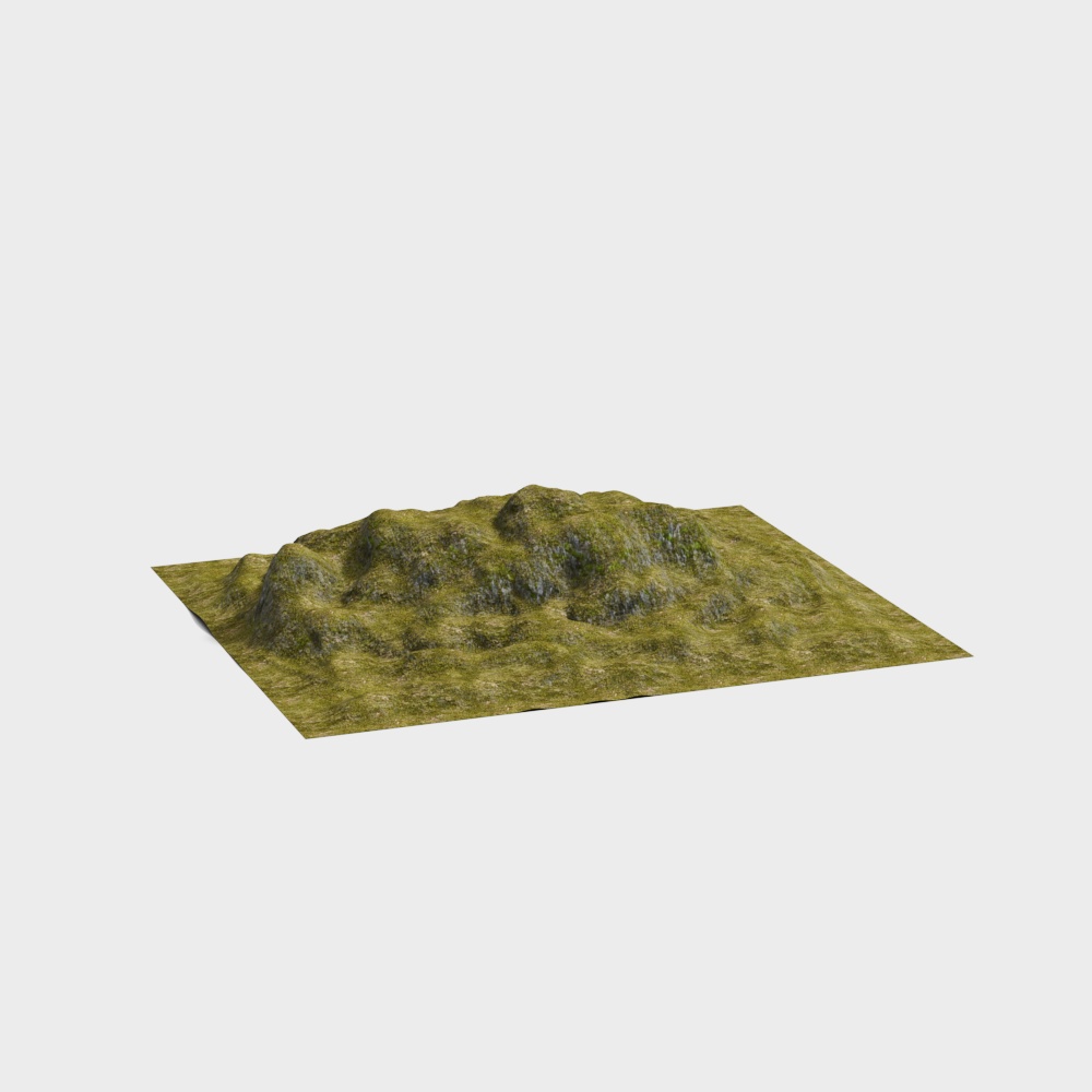 Lush Grassland Hills 3D Model