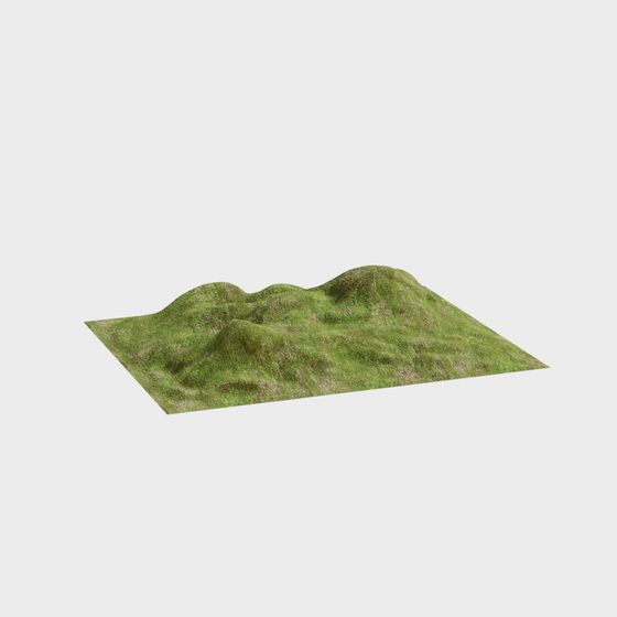 Lush Green Hills 3D Model
