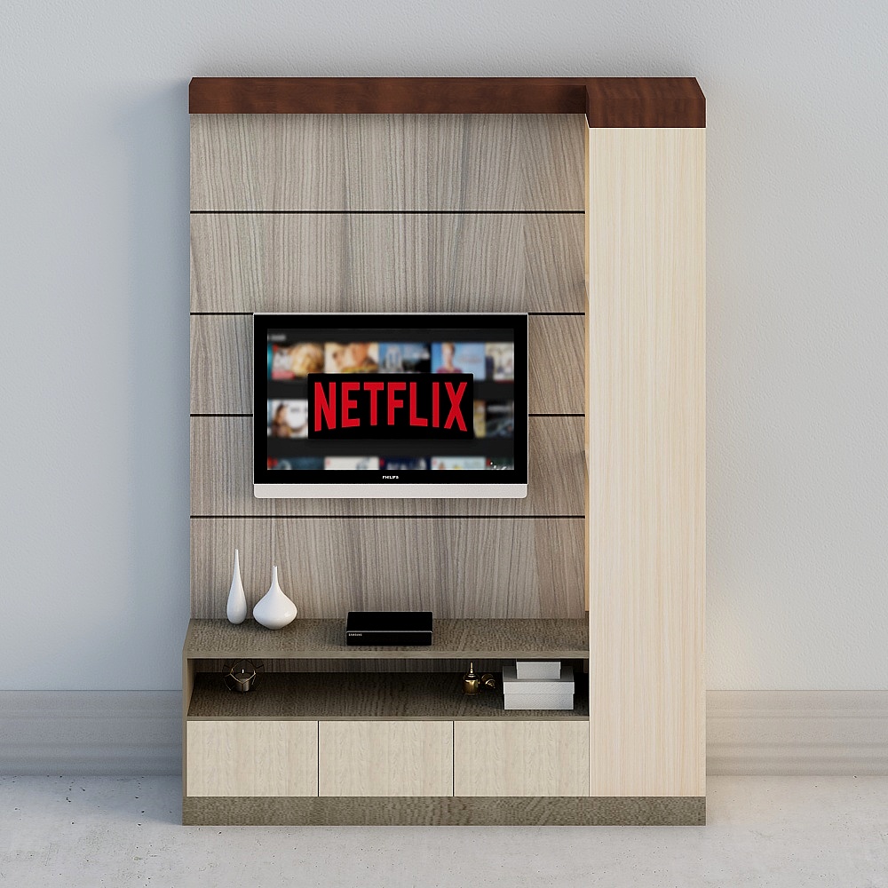 Stylish Low-Poly TV Stand 3D model