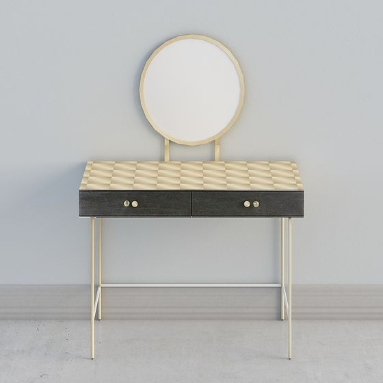 Elegant Low-Poly Vanity Table 3D model
