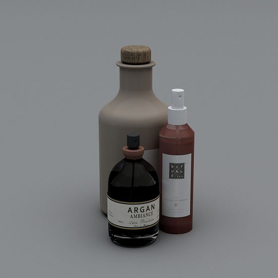 Stylish Bottled Product Series 3D model for Modern Designers