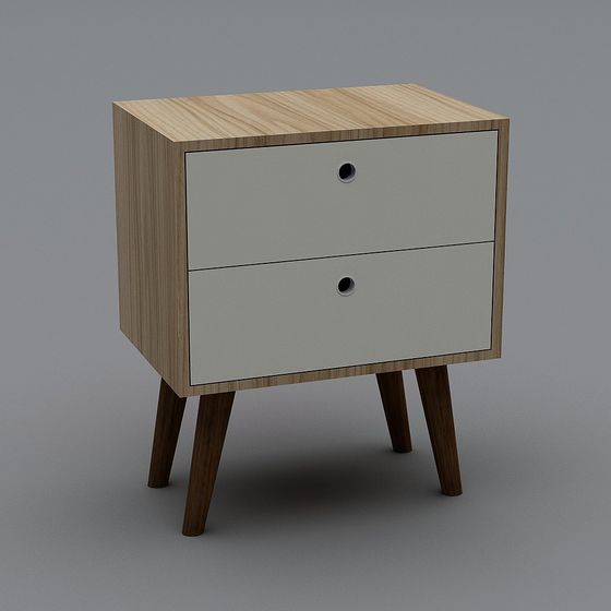 Modern Minimalist Polygonal Nightstand 3D model