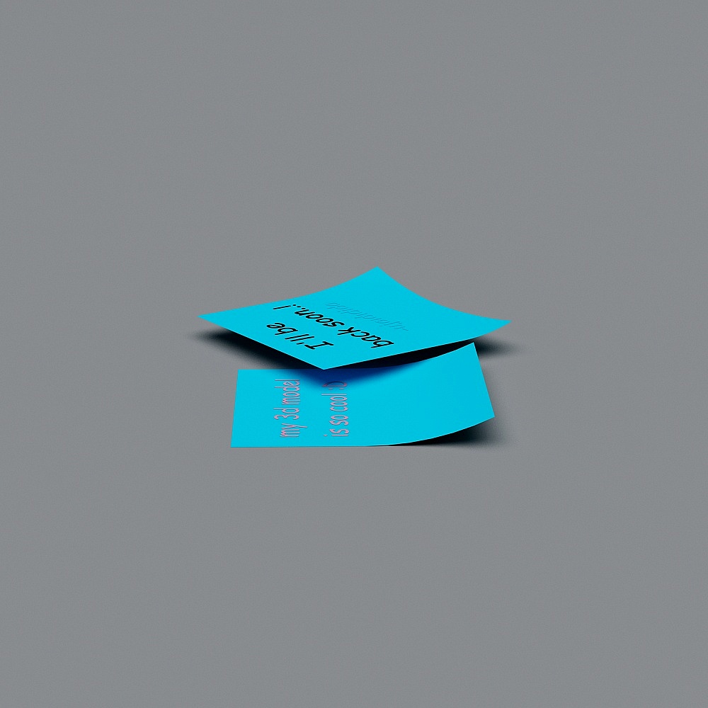 Stack of Sticky Notes 3D model