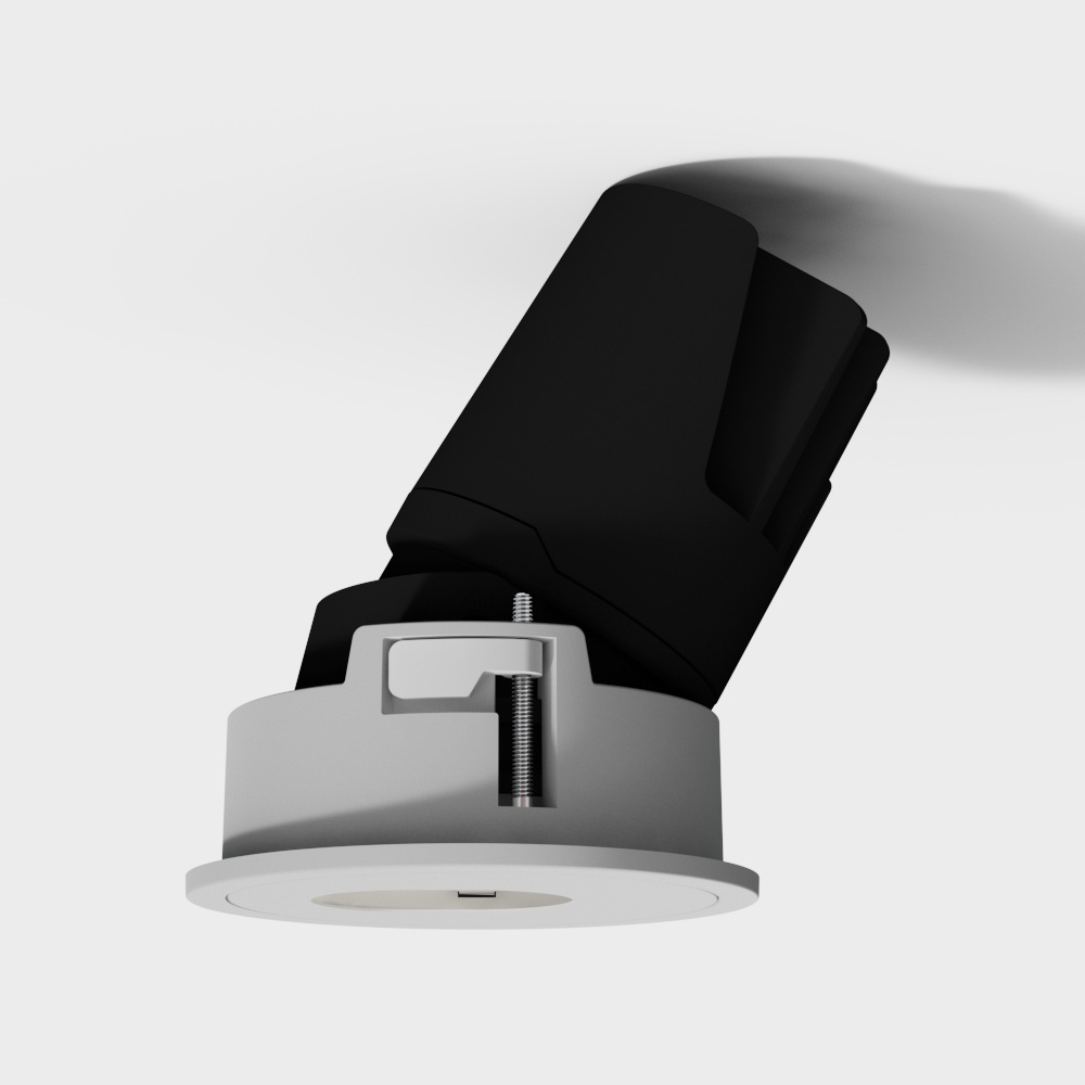 Low-Polygon Black Spotlight 3D model