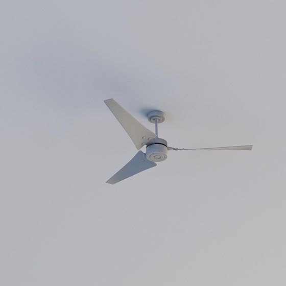 Minimalist 3D Ceiling Fan Model