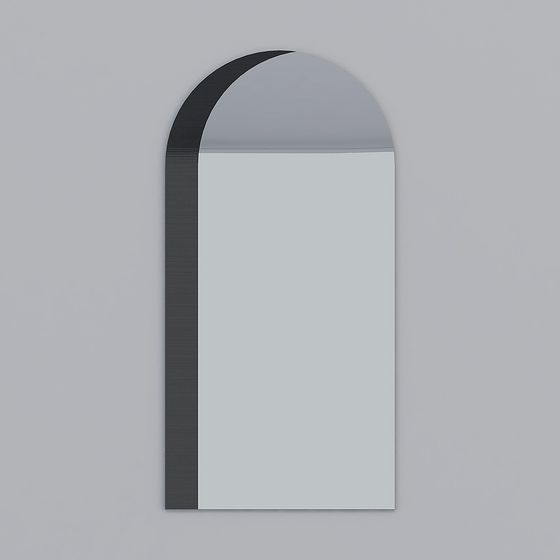 Elegant Arch Framed Mirror 3D model