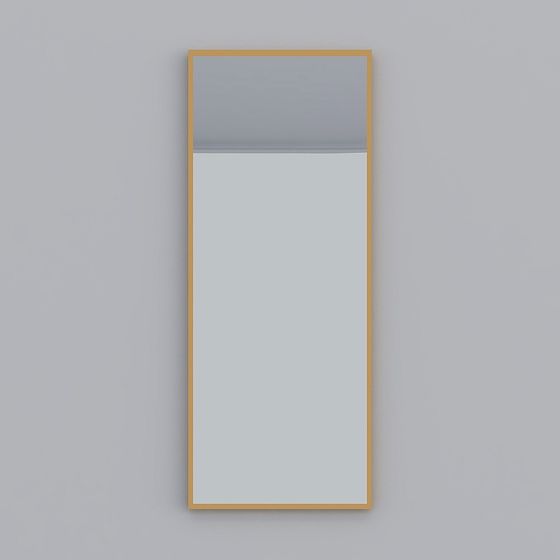 Stylish Low-Poly Mirror 3D model for Interior Spaces