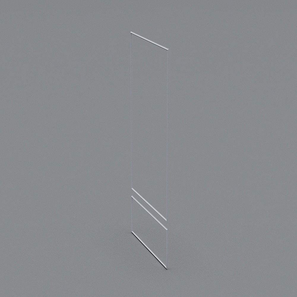 Transparent Glass Door 3D model