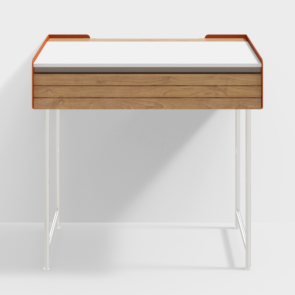 Frisiertisch-unabhängige Arbeitsplatte-800mm-orangenes Seitenpaneel-Kirschbaum Modell