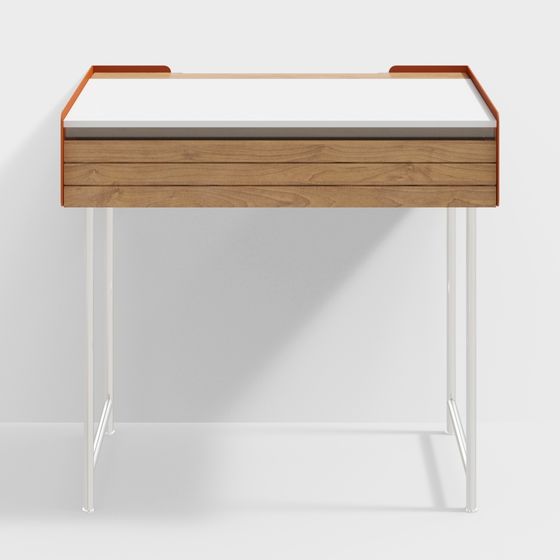 Frisiertisch-unabhängige Arbeitsplatte-800mm-orangenes Seitenpaneel-Kirschbaum Modell