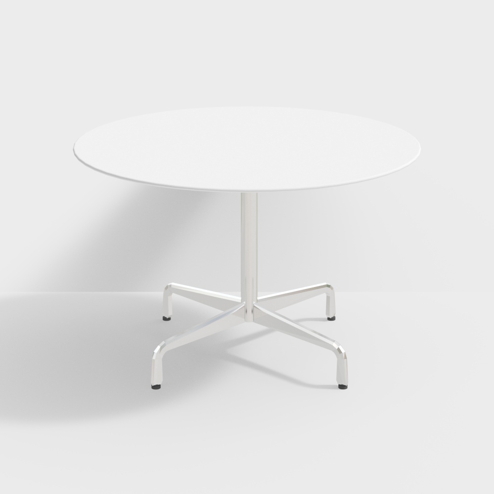Dining table-1250-white stone plate-stainless steel color legs