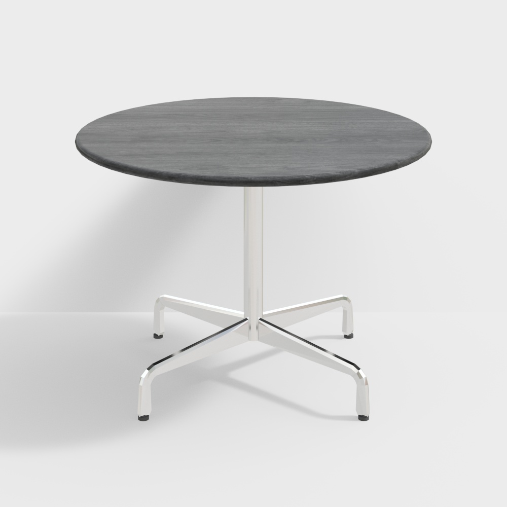 Dining table-1100-carbon black-stainless steel legs