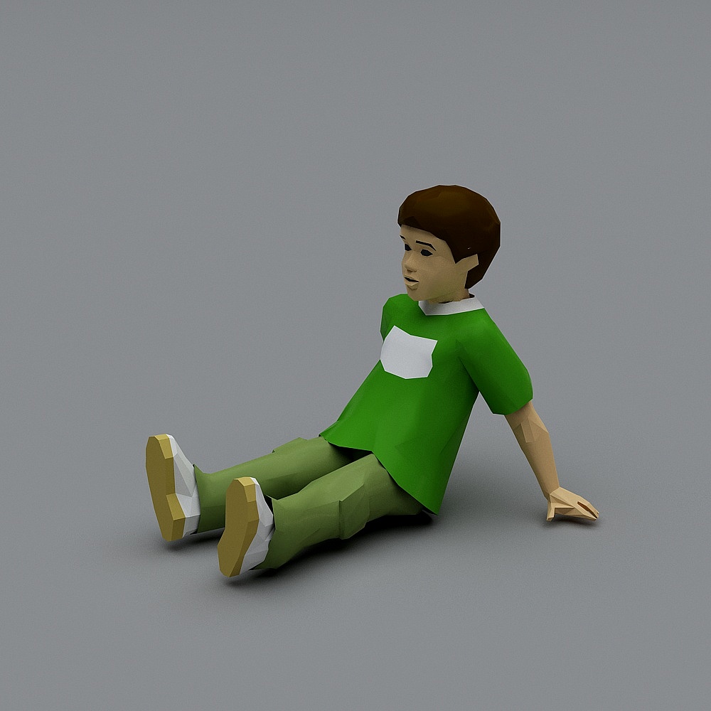 Stylish Casual Boy 3D model