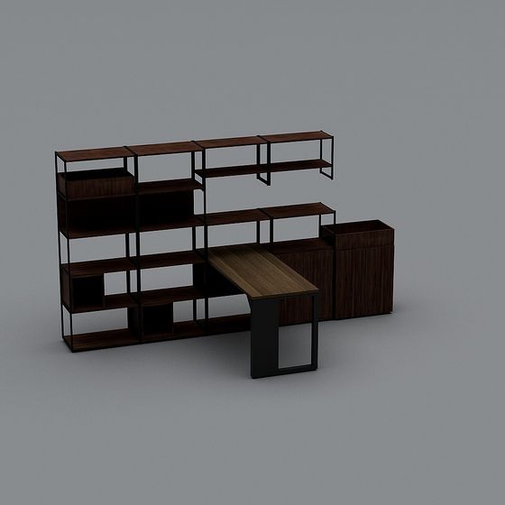 Urban Workspace Low-Poly 3D model