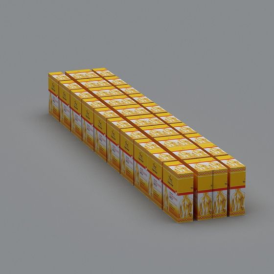 Thai Medicinal Ointment Box 3D model