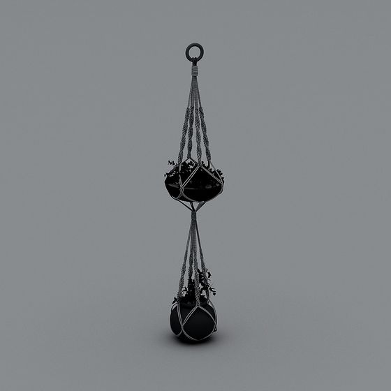 Elegant Hanging Basket 3D model