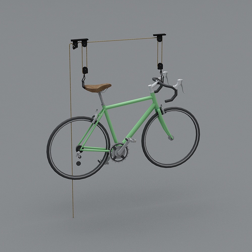 Modern Low-Poly Bicycle 3D model