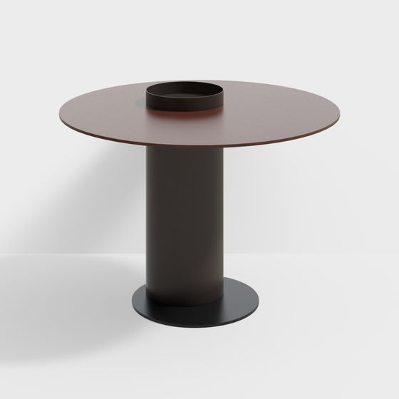 Elegant Low Poly Round Table 3D model for Modern Spaces