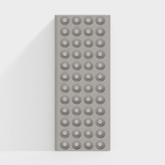 Low-Poly High-Detail Wall Panel 3D model