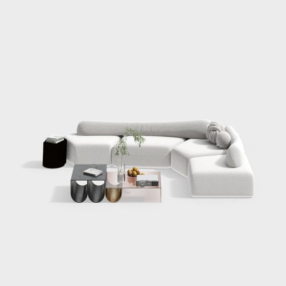 Stylish 3D Sofa Model for Contemporary Spaces