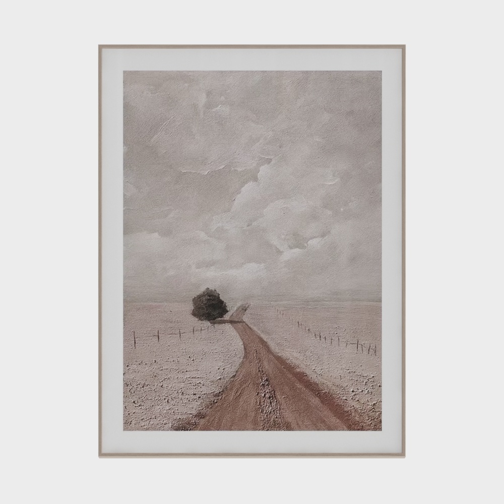 Lonely Road 3D Model – Low-Poly Natural Scene