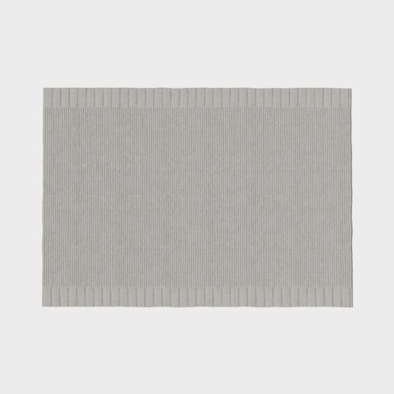 French Minimalist Carpet 3D Model in Gray for Interiors