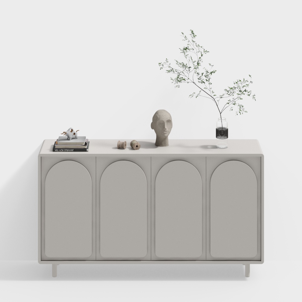 French Cream Style Entrance Cabinet