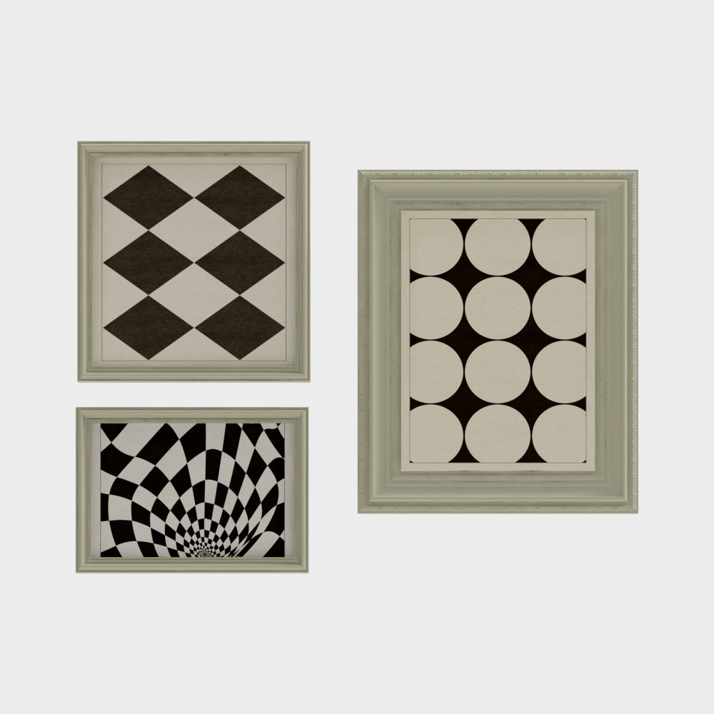 Abstract Frame Series 3D Model - Modern Art & Geometric Aesthetics