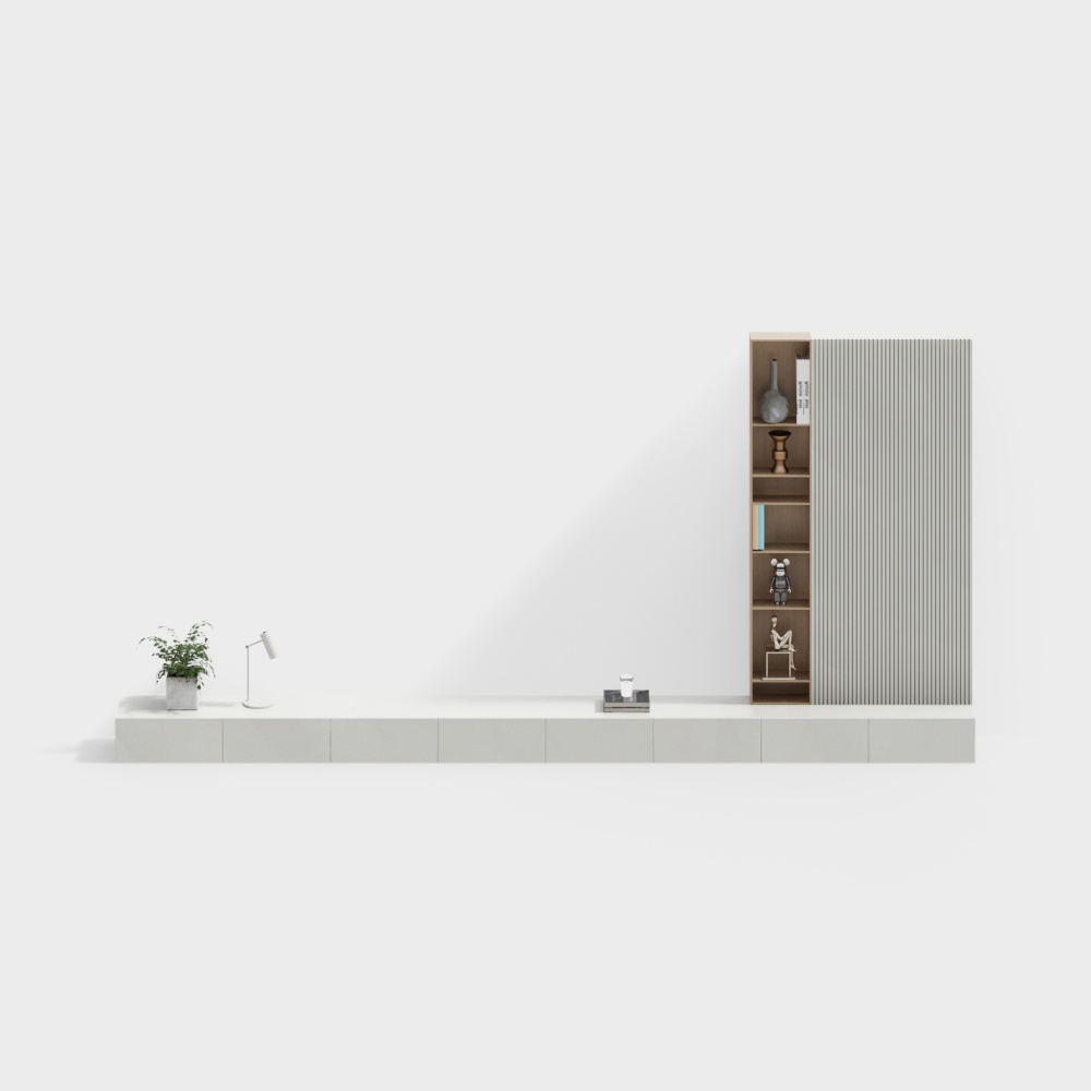 ตู้เก็บทีวีสไตล์ครีมโมเดิร์น