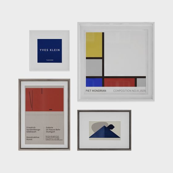 Abstract Painting Frame Collection 3D model