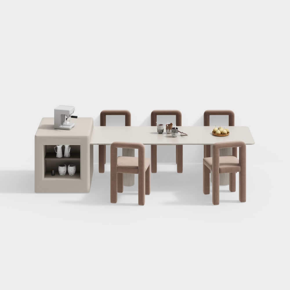 Urban Living Room Dining Table 3D model