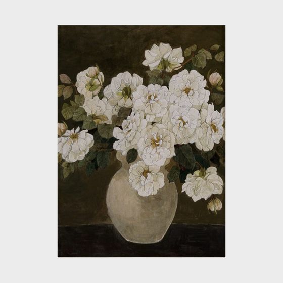 Vase with White Roses 3D model