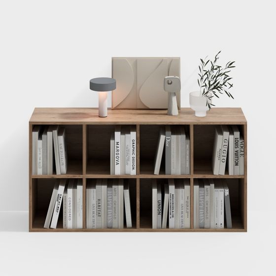 Wabi-Sabi Bookcase 3D Model