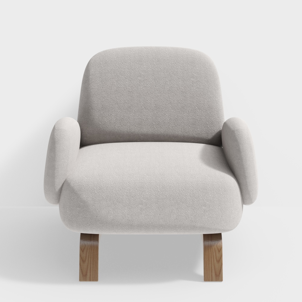 Sillón individual de estilo Wabi-sabi