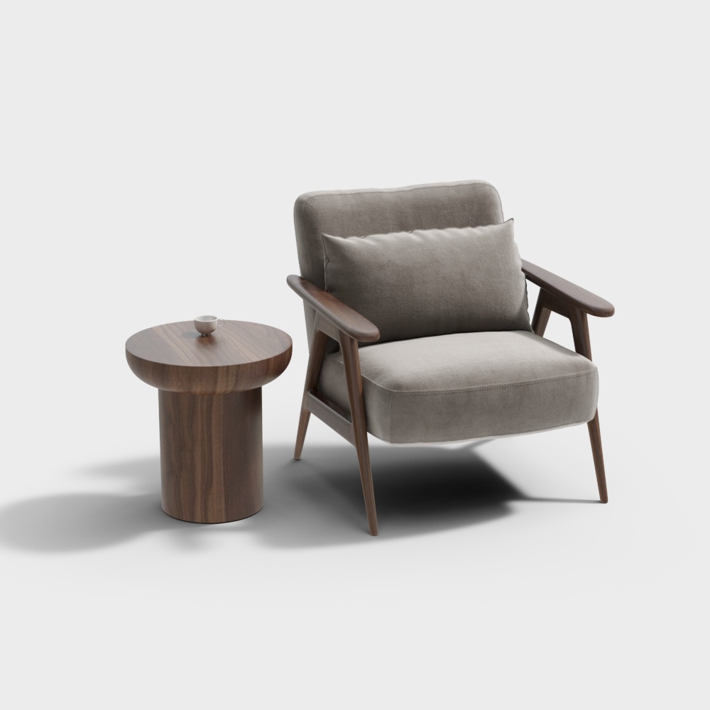 Wabi-Sabi Style Leisure Table and Chair Set