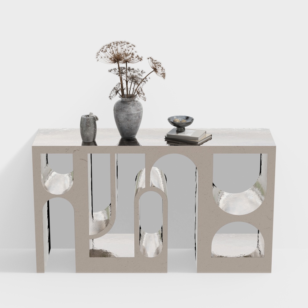 wabi-sabi style entrance table