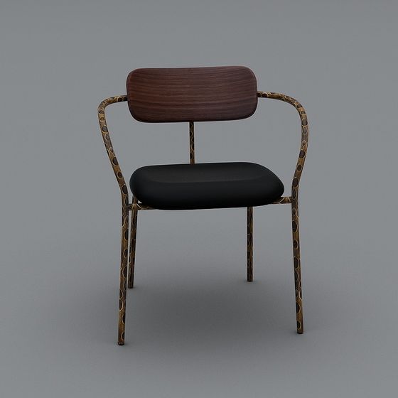 Elegant Low-Poly 3D Chair Model with High Detail