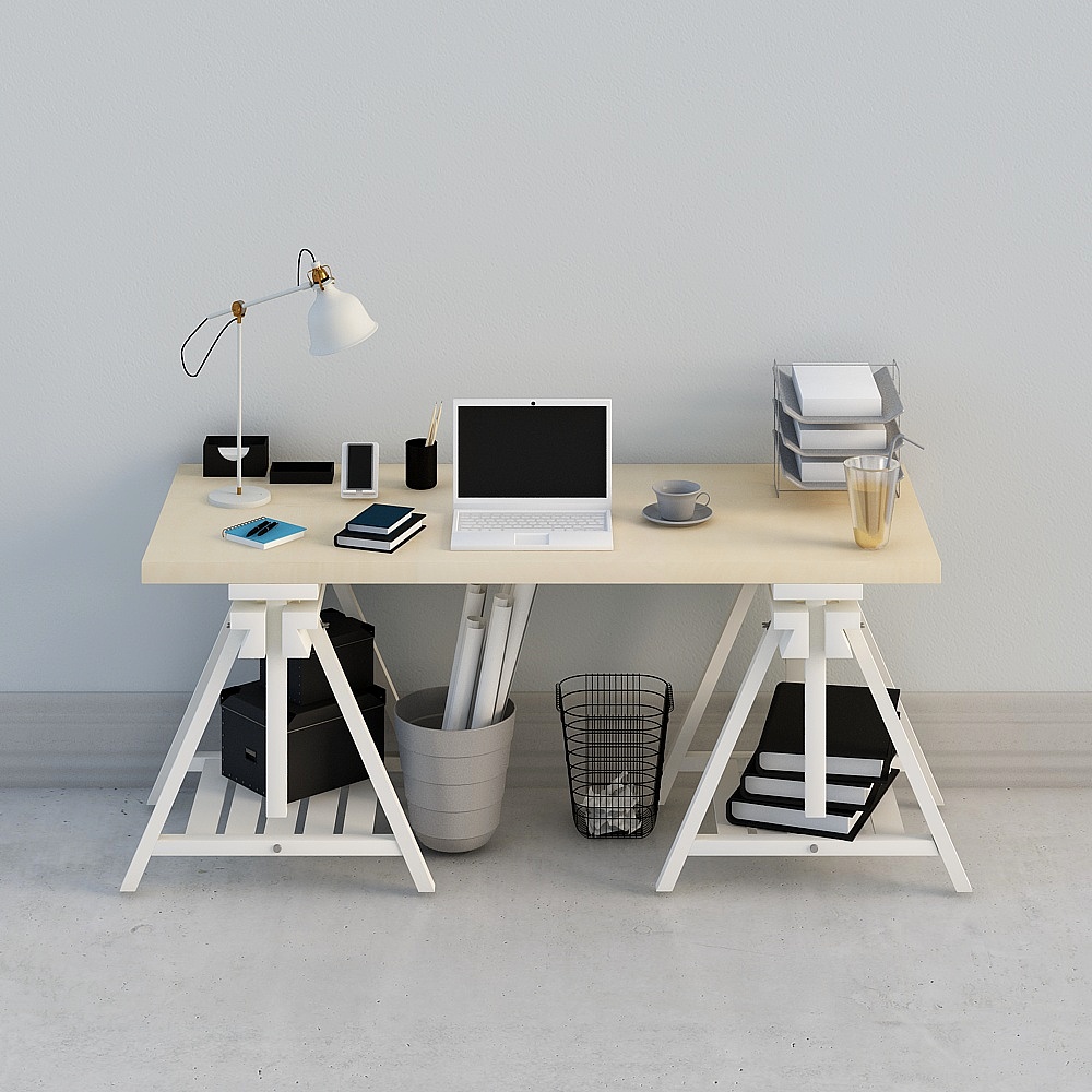 Bureau IKEA INDUSTRIEL AVEC DECO