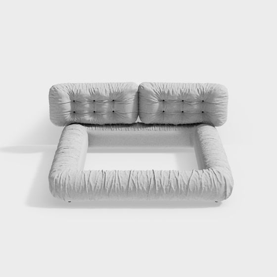 Low Poly Luxury Sofa 3D model for Modern Interiors