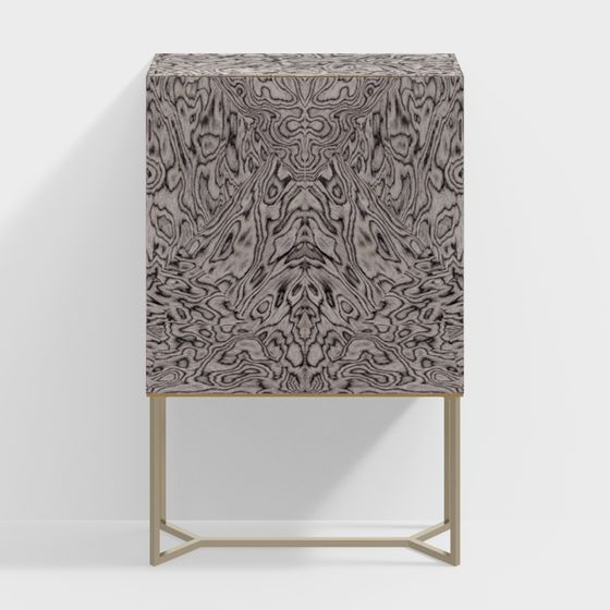Stylish Abstract Texture Sideboard 3D model